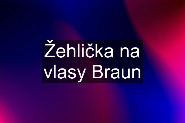 Žehlička na vlasy Braun