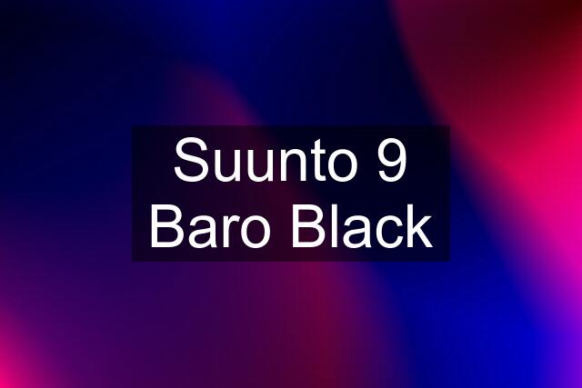 Suunto 9 Baro Black