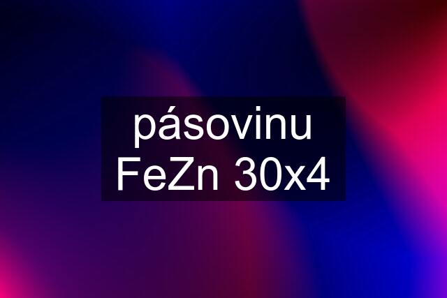 pásovinu FeZn 30x4