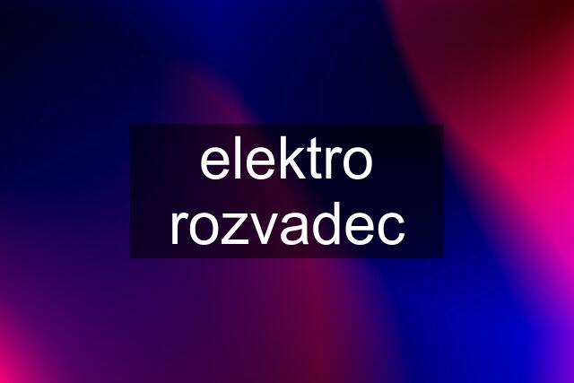 elektro rozvadec