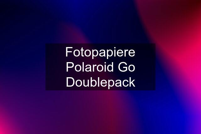 Fotopapiere Polaroid Go Doublepack