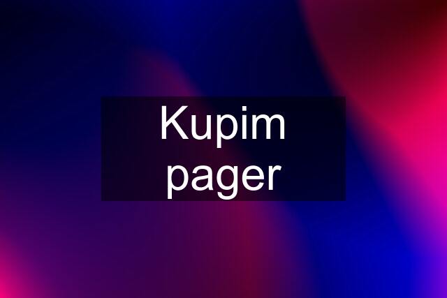 Kupim pager