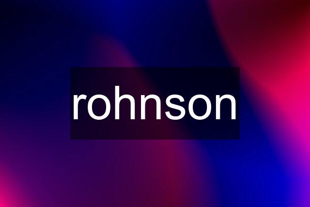 rohnson