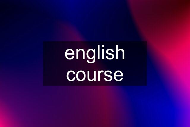 english course