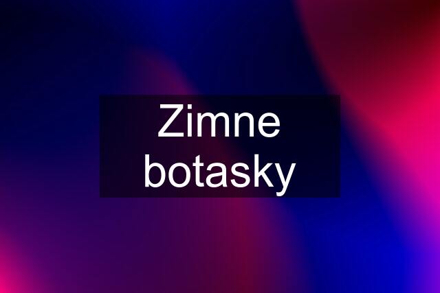 Zimne botasky