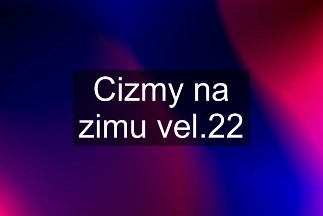 Cizmy na zimu vel.22