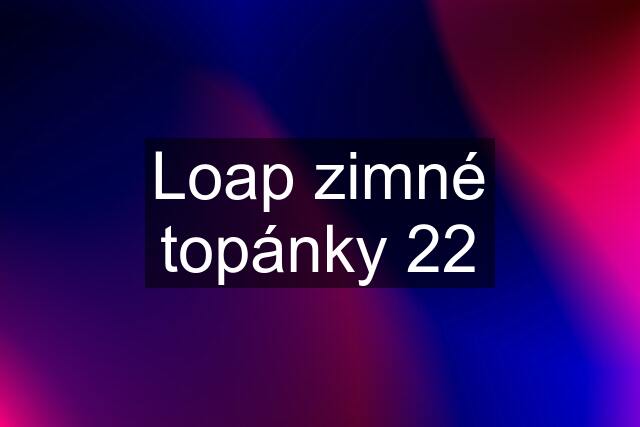 Loap zimné topánky 22