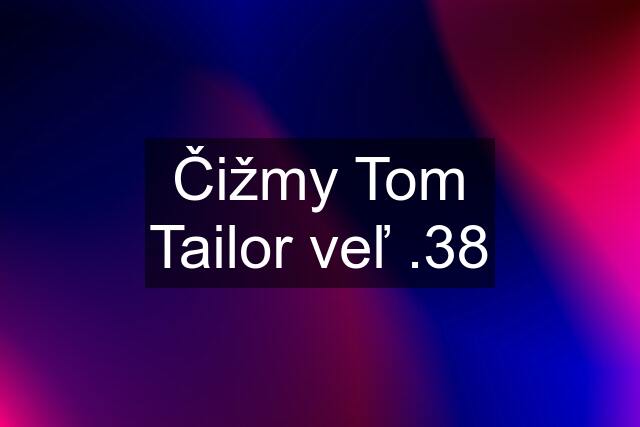 Čižmy Tom Tailor veľ .38