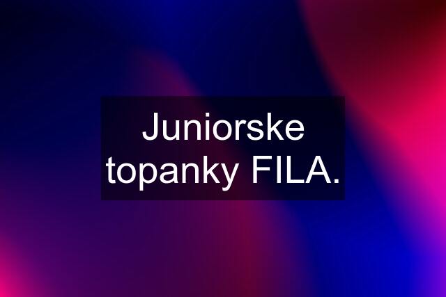 Juniorske topanky FILA.