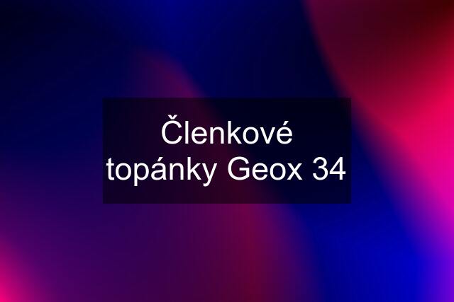 Členkové topánky Geox 34