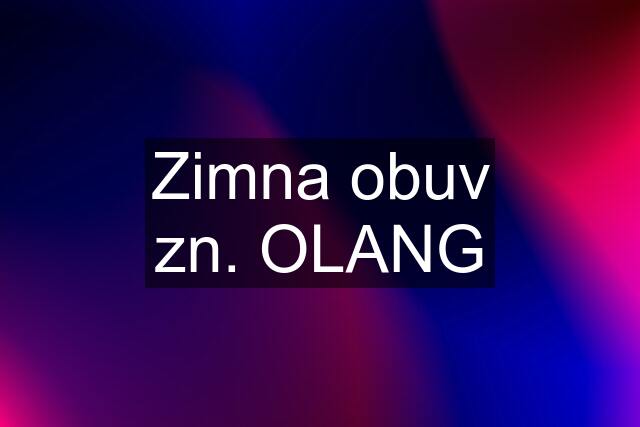 Zimna obuv zn. OLANG