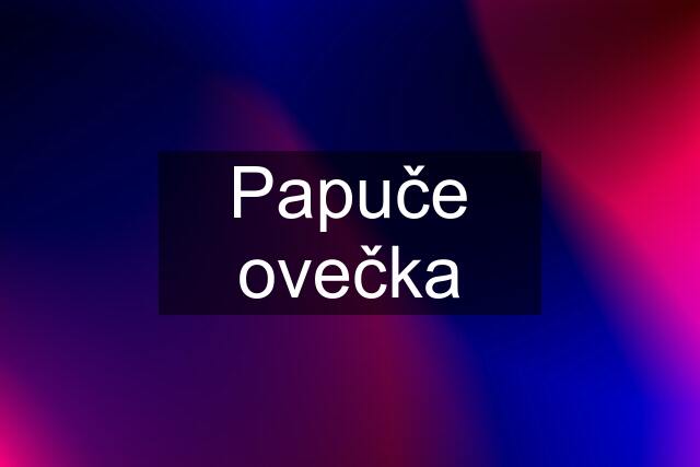 Papuče ovečka