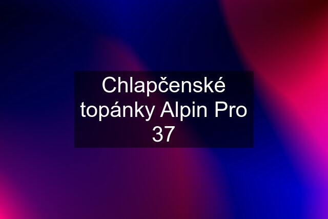 Chlapčenské topánky Alpin Pro 37