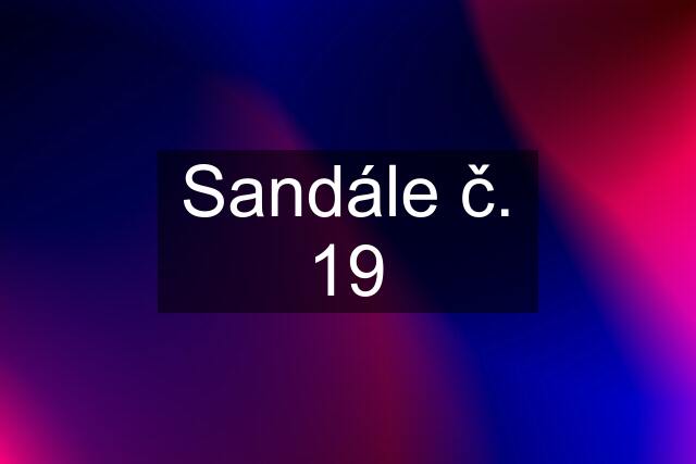 Sandále č. 19