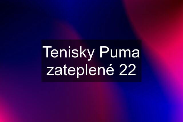 Tenisky Puma zateplené 22