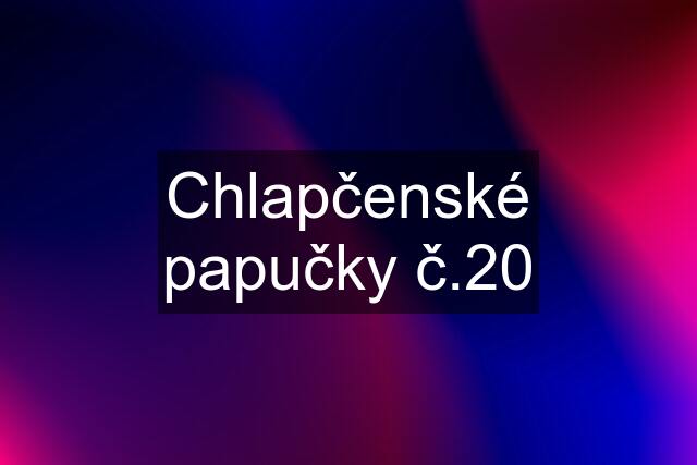 Chlapčenské papučky č.20