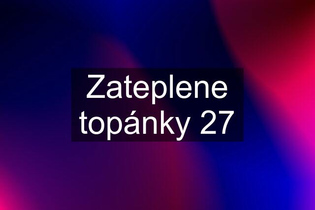 Zateplene topánky 27