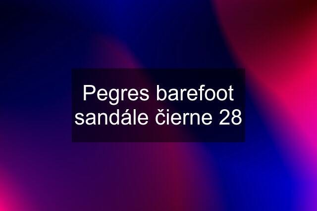 Pegres barefoot sandále čierne 28