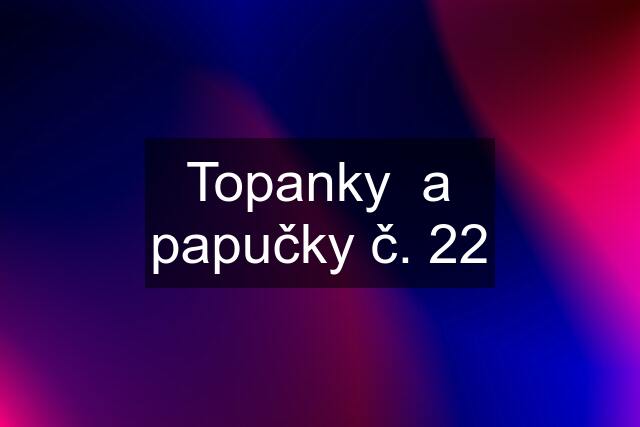 Topanky  a papučky č. 22