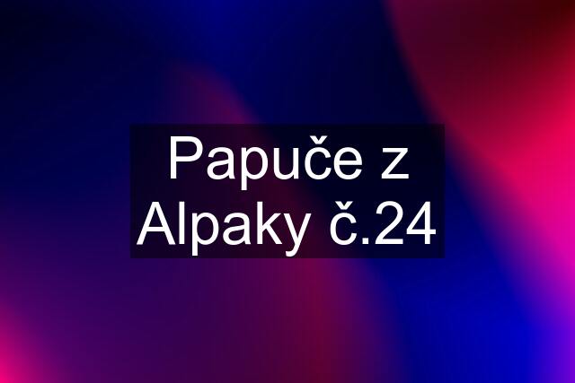 Papuče z Alpaky č.24