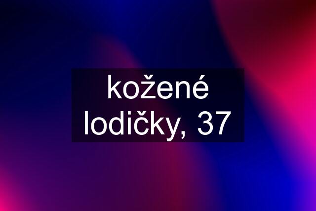 kožené lodičky, 37