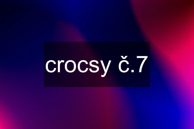 crocsy č.7