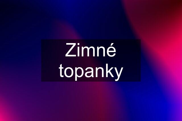 Zimné topanky