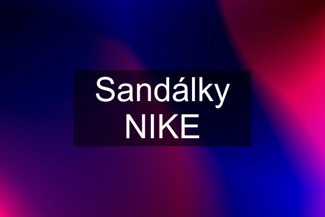 Sandálky NIKE