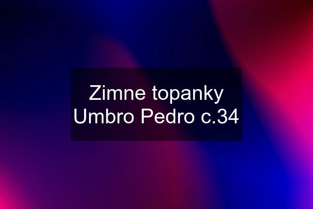 Zimne topanky Umbro "Pedro" c.34