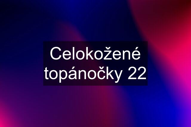 Celokožené topánočky 22