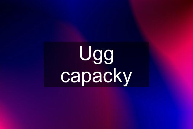 Ugg capacky