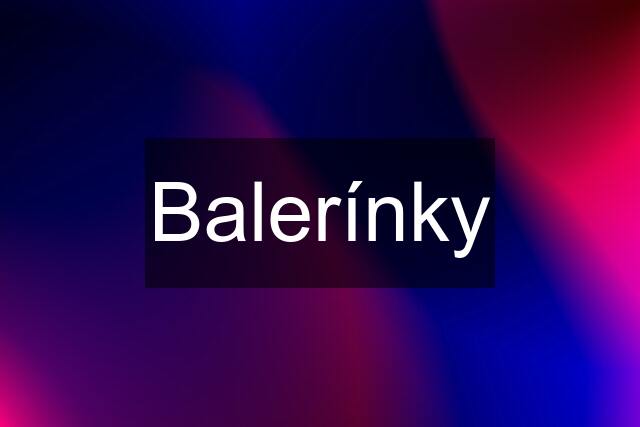 Balerínky