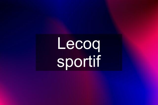 Lecoq sportif