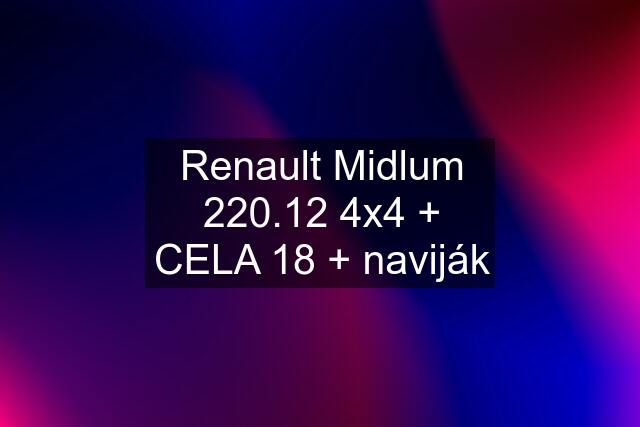 Renault Midlum 220.12 4x4 + CELA 18 + naviják