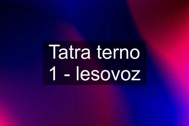 Tatra terno 1 - lesovoz