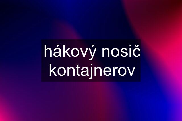 hákový nosič kontajnerov