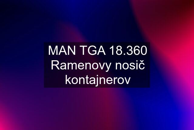 MAN TGA 18.360 Ramenovy nosič kontajnerov