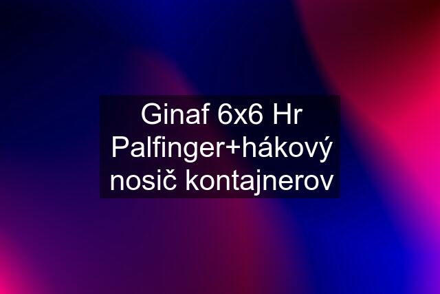 Ginaf 6x6 Hr Palfinger+hákový nosič kontajnerov