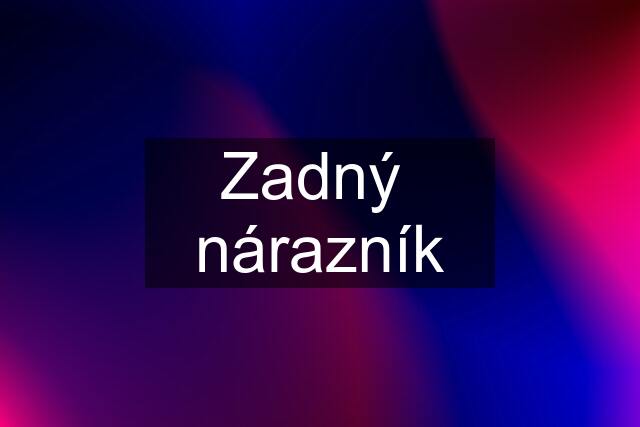 Zadný  nárazník