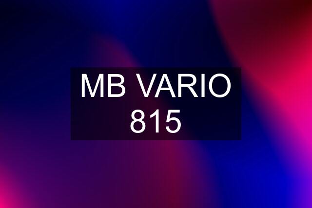 MB VARIO 815