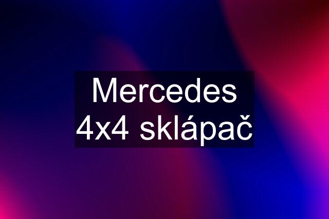 Mercedes 4x4 sklápač