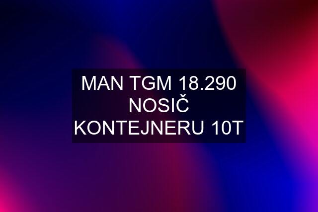 MAN TGM 18.290 NOSIČ KONTEJNERU 10T