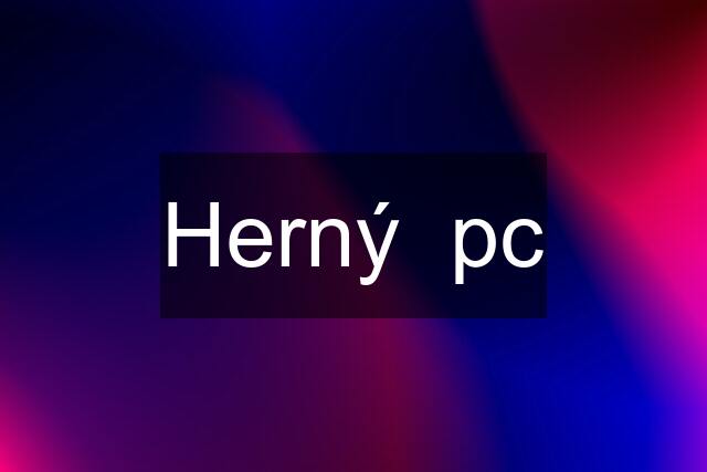 Herný  pc