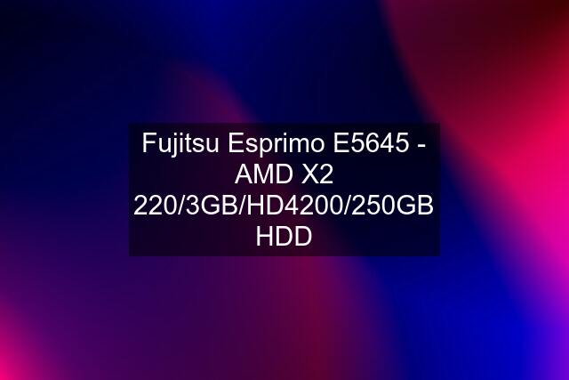 Fujitsu Esprimo E5645 - AMD X2 220/3GB/HD4200/250GB HDD