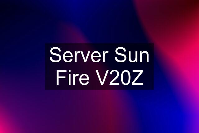 Server Sun Fire V20Z