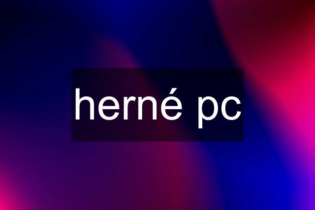 herné pc