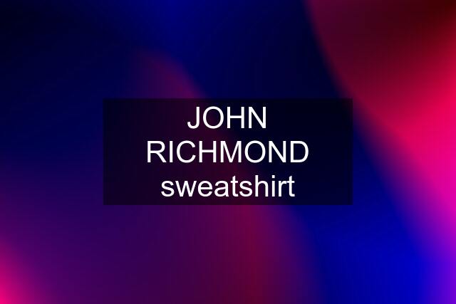 JOHN RICHMOND sweatshirt