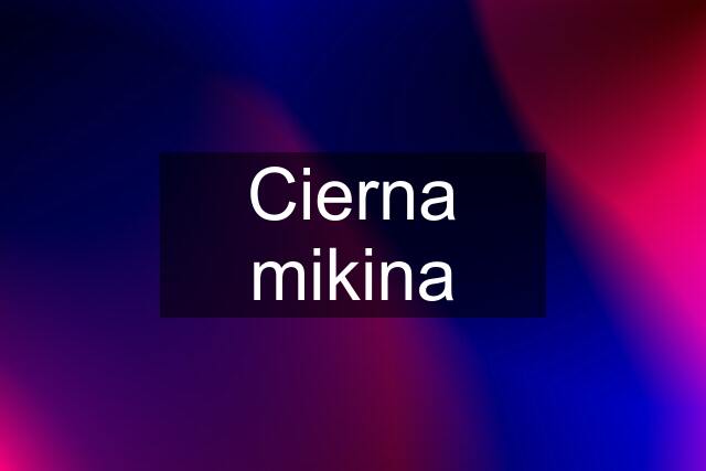 Cierna mikina