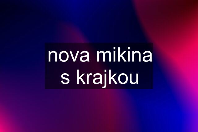 nova mikina s krajkou