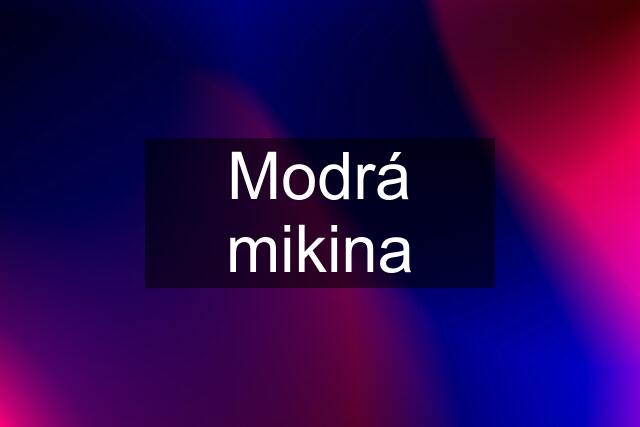 Modrá mikina